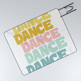 Dance in Candy Pastel Lettering Picnic Blanket