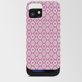Pink Retro Christmas Pattern iPhone Card Case