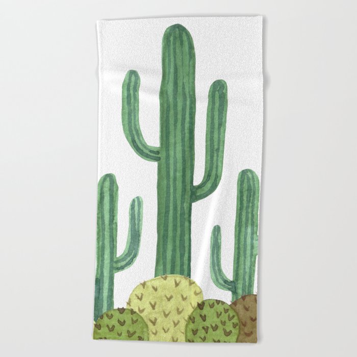 Classic Desert Cactus Beach Towel
