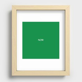 NOW IRISH JIG Green solid color Recessed Framed Print