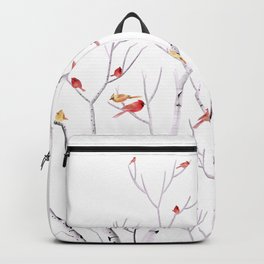 Birch Trees and Cardinal 2  Backpack