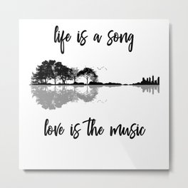 Life Is A Song Nature Guitar Forest Music Lyrics Metal Print | Graphicdesign, Pickup, Acousticbassguitar, Pickguard, Electricguitar, Electricbass, Tones, Wood, Doublebass, Guitar 