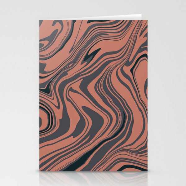 Abstract marbled textured bicolor pattern  Stationery Cards