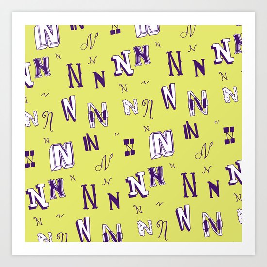 Letter Patterns, Part N Art Print