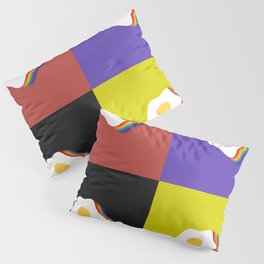 Rainbow fried egg patchwork 4 Pillow Sham