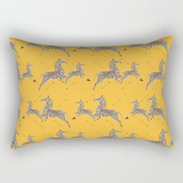 Royal Tenenbaums Zebra Wallpaper - Mustard Yellow Rectangular Pillow