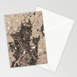 Kyoto - Japan | Terrazzo Map Drawing Stationery Card
