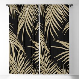 Gold Palm Leaves Dream #2 #tropical #decor #art #society6 Blackout Curtain