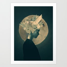 Moonlight Lady Art Print