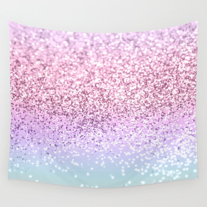 Unicorn Girls Glitter #1c (Faux Glitter) #pastel #decor #art #society6 Wall Tapestry