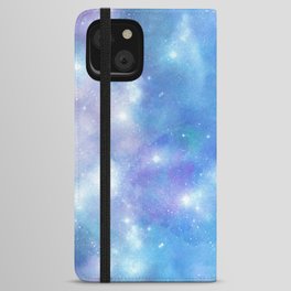 Blue Nebula Painting iPhone Wallet Case