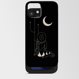 Talking to the Moon - Black and White iPhone Card Case