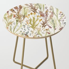 Watercolor Wildflowers and Weeds Side Table
