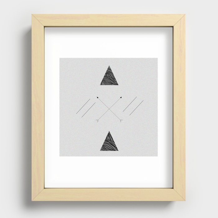 Arrows laced with Noise Recessed Framed Print