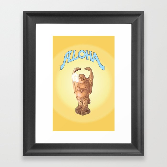 Aloha Buddha Framed Art Print