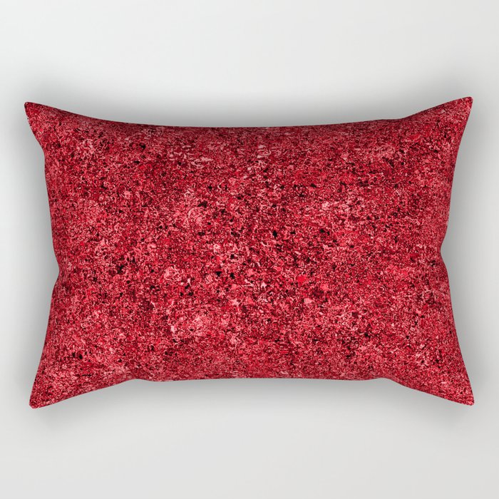 Red Glossy Modern Collection Rectangular Pillow