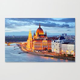 Parliament Building in Budapest, Hungary Canvas Print