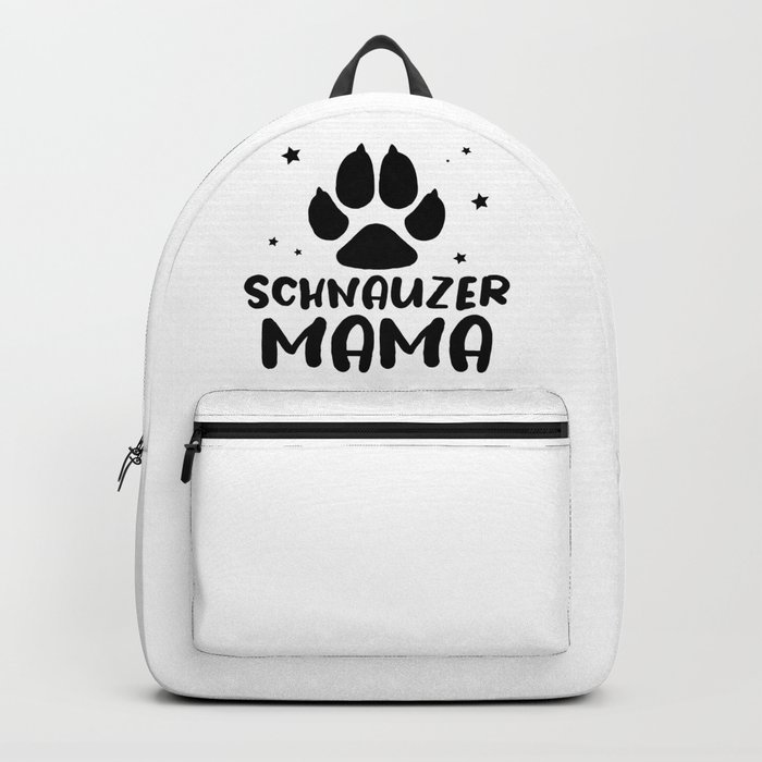 Schnauzer Mama Dog Lover Paw Backpack