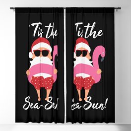 Tis The Sea Sun Funny Christmas In July Blackout Curtain