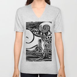 Together, We Are Fossils by Kaitlyn Larson V Neck T Shirt