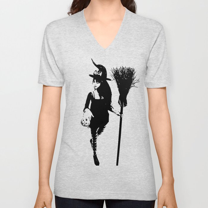 Little Witch V Neck T Shirt