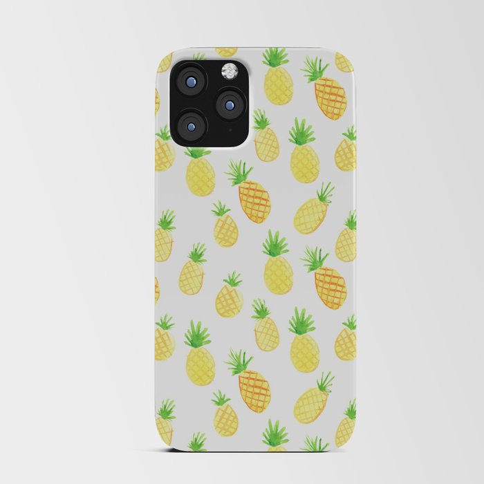 Watecolor Pineapples 2 iPhone Card Case