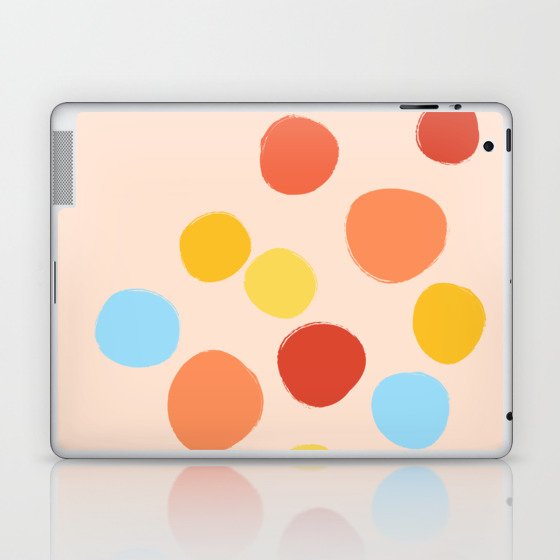 Minimalistic Colorful Dot Art Design Pattern Laptop & iPad Skin