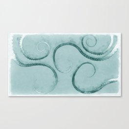 Octopus Tentacles Teal Canvas Print