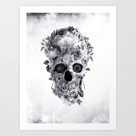 Skull BW Art Print