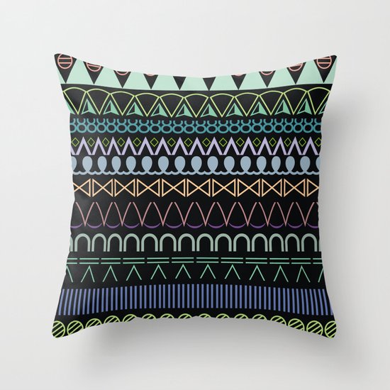 hitam tatam Throw Pillow