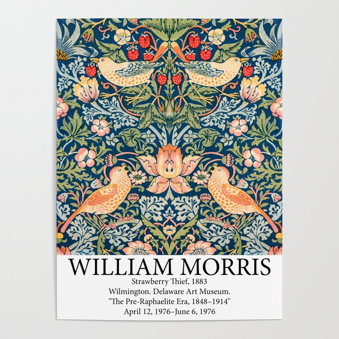 Strawberry Thief by William Morris Poster