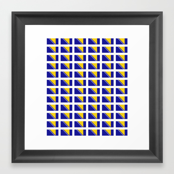 Flag Of Bosnia 2 Bosnian Bosniak Herzegovinian Bosna Sarajevo Balkan Yugoslavia Framed Art Print By Oldking Society6