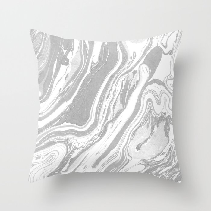 Marble - Grey Wash Throw Pillow