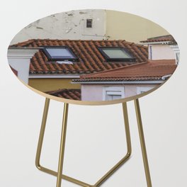 abstract buildings Side Table