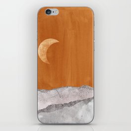 Terracotta and grey night iPhone Skin