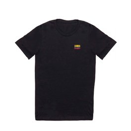 Vintage Aged and Scratched Colombian Flag T Shirt