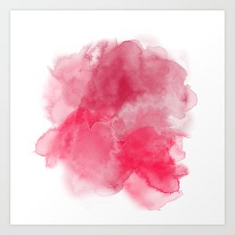 10   Red Pink Abstract Watercolor 210922 Digital Minimal Art Ink Fluid Liquid  Art Print