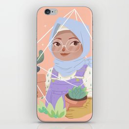 Girl and her Cactus iPhone Skin