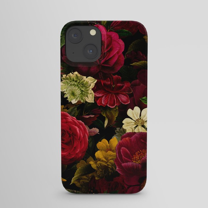 Dutch Midnight Vintage Red Roses Garden iPhone Case