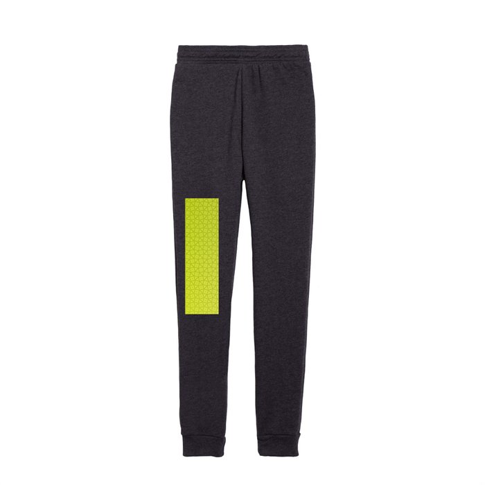 Yellow lime abstract geometric morph pattern Kids Joggers