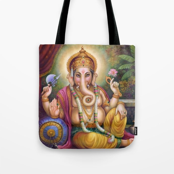 Lord Ganesha, Remover Of Obstacles, Patron Deity Of Writers. Tote Bag