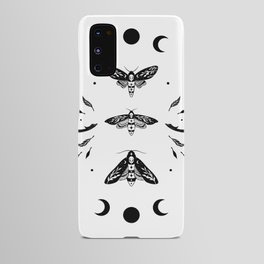 Death Head Moths Night - Black and White Android Case
