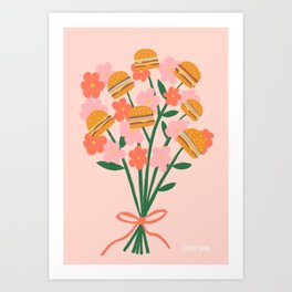 Burger Bouquet Art Print
