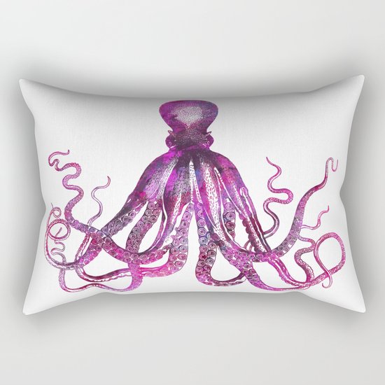pink Octopus unique underwater creature Rectangular Pillow