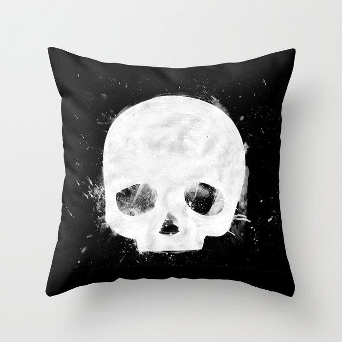 That Damn Skull - White Throw Pillow
