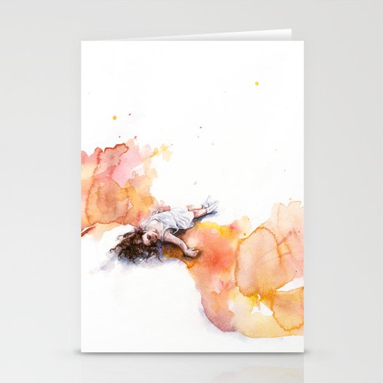 take off in flight Stationery Cards