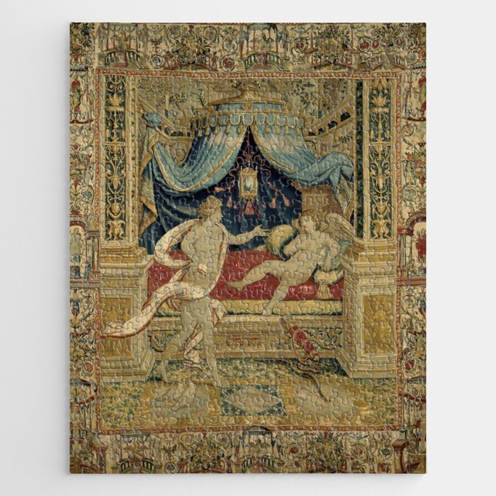 Antique 16th Century 'Venus & Cupid' Flemish Tapestry Jigsaw Puzzle