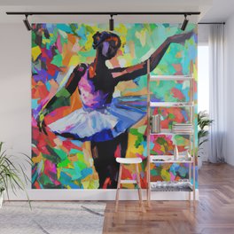 Ballerina dancing on stage Wall Mural