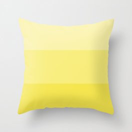 Lemon Yellow Tricolor Bars Throw Pillow