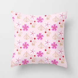 Spring Flowers Cherry Blossom Pink Blush Throw Pillow